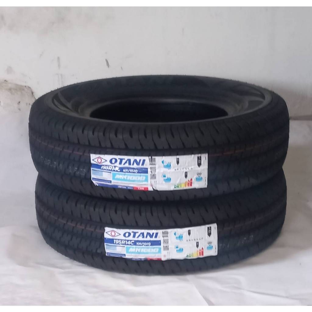 ยาง Otani MK1000 Size 195R14C  ยางนอก 2 เส้น ราคาสุดคุ้ม ( ขอบ14 ) ยางใหม่ / แถมจุ๊กยาง 2 ตัว / เหมา