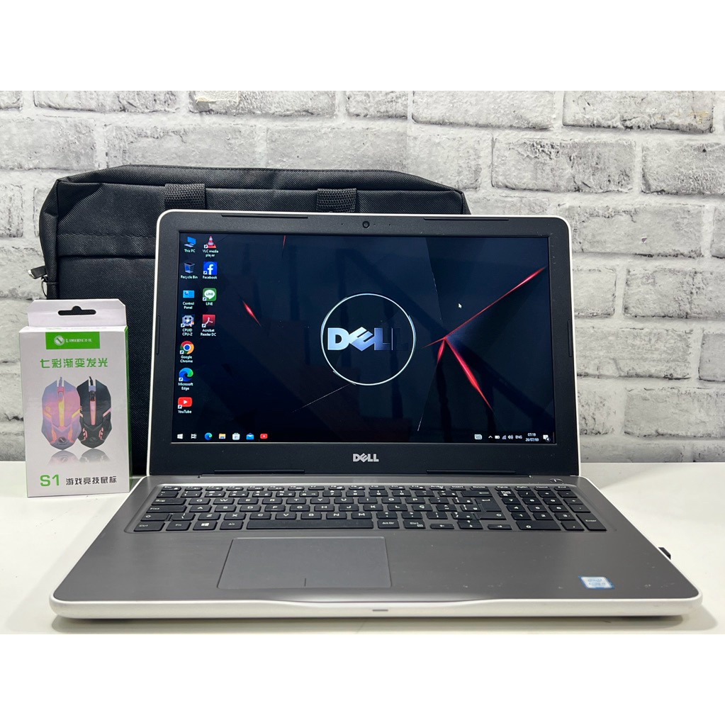 โน๊ตบุ๊คมือสอง Dell Inspiron 15-5567 Core I7 Gen7 M.2 240gb+HHD 1TB แรม 8gb AMD Radeon R7 M440 4Gb แ