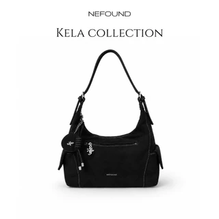 NF26052 NEFOUND กระเป๋าคาร์โก้รุ่น KELA หนังกลับ Premium พร้อมพวงกุญแจ