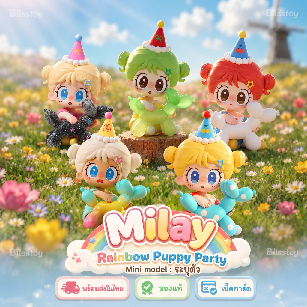 [ เช็คการ์ด : พร้อมส่ง ] Milay mini model - Rainbow Puppy Party มิเร มินิ