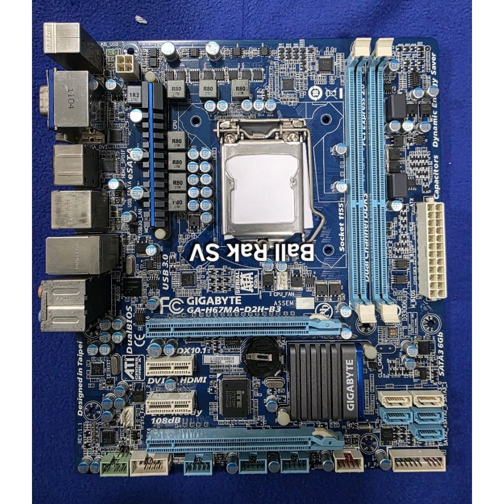 เมนบอร์ด GIGABYTE GA-H67MA-D2H-B3 (Rev. 1.0) (ไม่มีฝาหลัง)