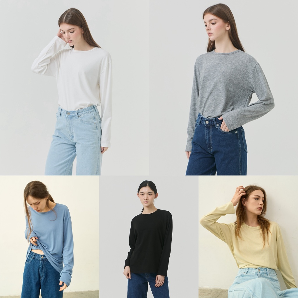 picht Long sleeves top เสื้อแขนยาว คอกลม