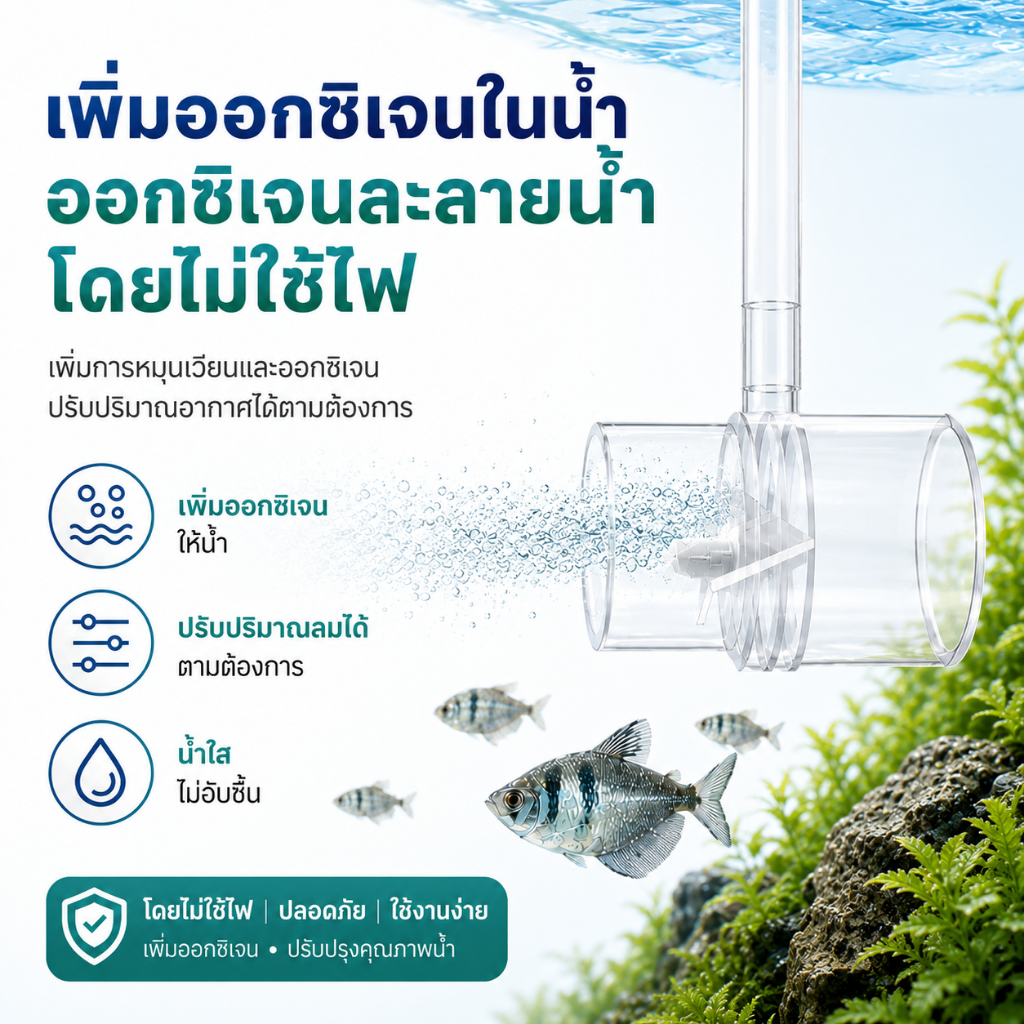 Mofish Outlet jet pipe หัวเพิ่มแรงน้ำและออกซิเจน ช่วยเพิ่มการไหลเวียนและการเติมออกซิเจนในตู้ปลา