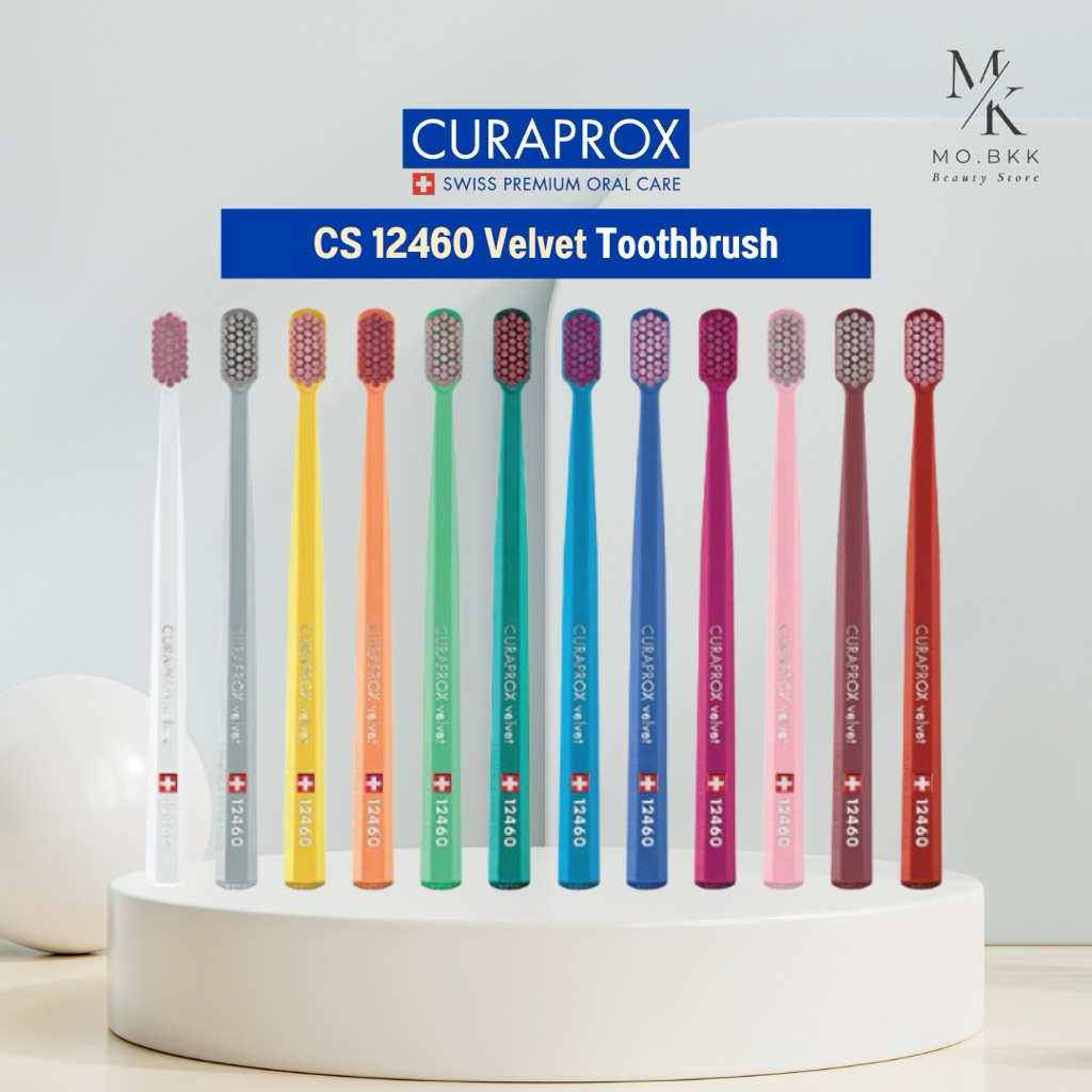 CURAPROX Toothbrush แปรงสีฟัน คูราพรอกซ์ รุ่น CS 12460 Velvet ขนนุ่มพิเศษ สำหรับผู้ที่เหงือกอ่อนไหวง