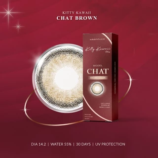 [สินค้าใหม่] Kitty Kawaii Contact Lens : Chat Brown - คอนแทคเลนส์รายเดือน