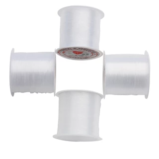 0.2-0.8mm DIY สายตกปลาคริสตัล ด้ายที่ไม่ยืดหยุ่น สายเบ็ดที่แข็งแรง ด้ายสำหรับทำสร้อยข้อมือและสร้อยคอ DIY