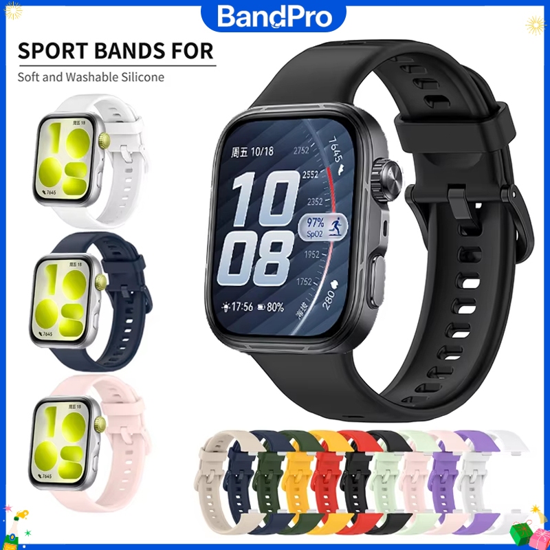 สายซิลิโคนสำหรับ for Huawei Watch Fit 5 4 3 / 5 Pro / 4 Pro เปลี่ยนยางรัดสำหรับ smartwatch Huawei Fit 3/4