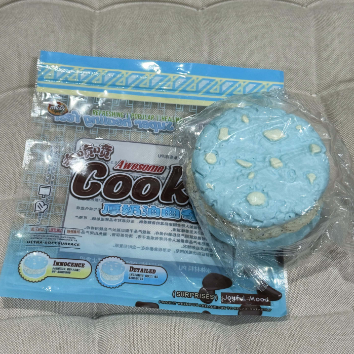 (ของแท้/มือ1) Mido Cookie Squishy สกุชชี่มิโดะ คุกกี้ฟ้า หอม นุ่ม สโลว์