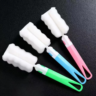 【พร้อมส่ง】แปรงล้างแก้วอเนกประสงค์ ด้ามยาว ฟองน้ำ ถอดได้ ใช้ล้างแก้วน้ำ ขวดนม แก้วเก็บความร้อน ทำความสะอาดทั่วถึง