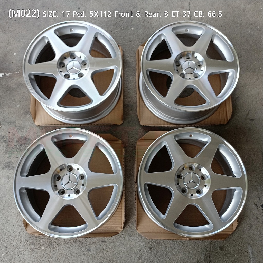 ราคา ต่อ 1 วง (M022) Wheels EVO Style (New) SIZE: 17R Pcd: 5X112 CB: 66.5  Front & Rear: 8JJ ET 37