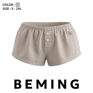 Bemingshorts060(S-2XL) - Doo Shorts - กางเกงขาสั้นเอวยางยืดลายทางดีไซน์สวมใส่ง่าย