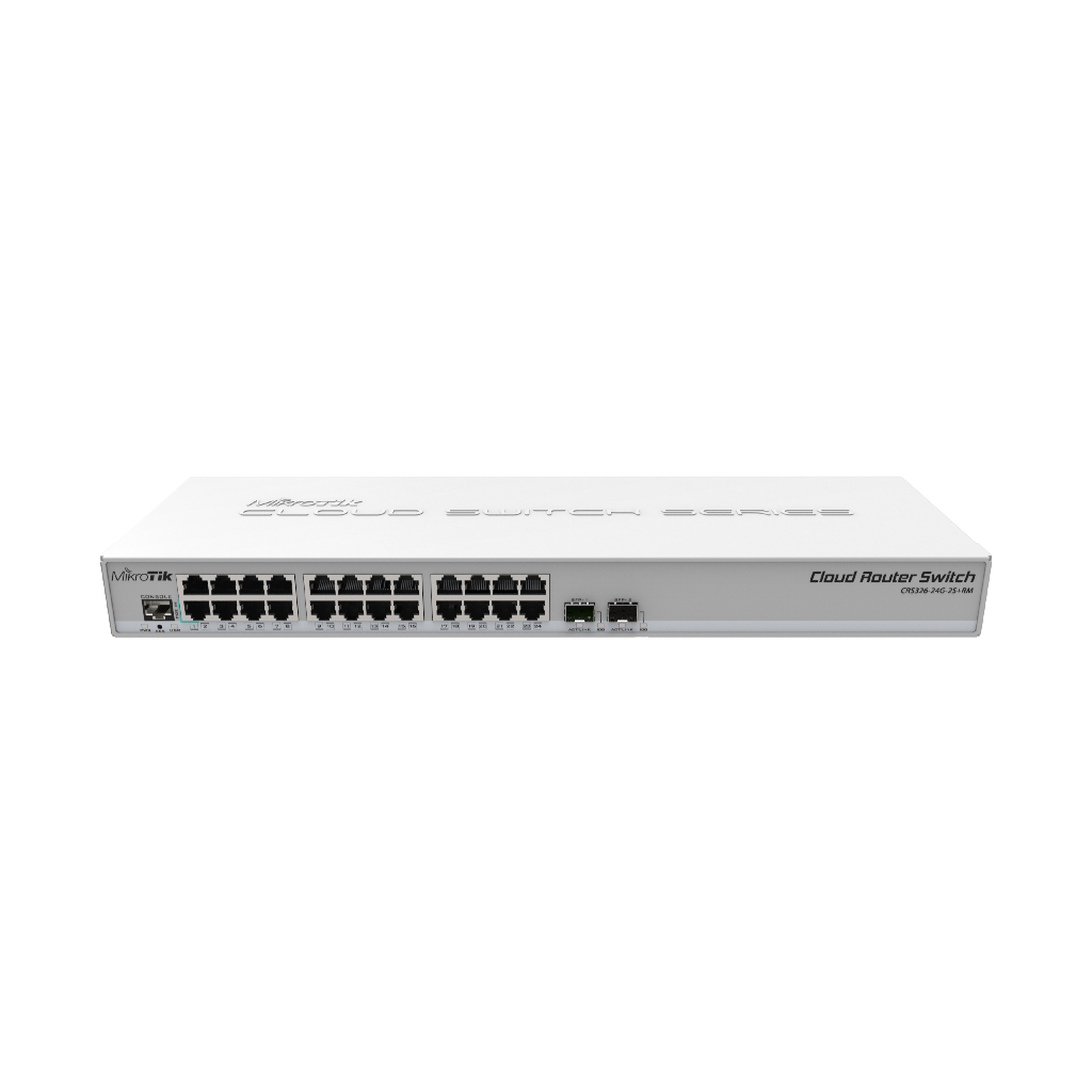 CRS326-24G-2S+RM  Cloud Router Switch ประกัน 3 ปีออกใบกำกับภาษี  ปีแรกประกันศูนย์-เปลี่ยนตัวใหม่ ปีที่2-3ประกันร้าน-ซ่อม