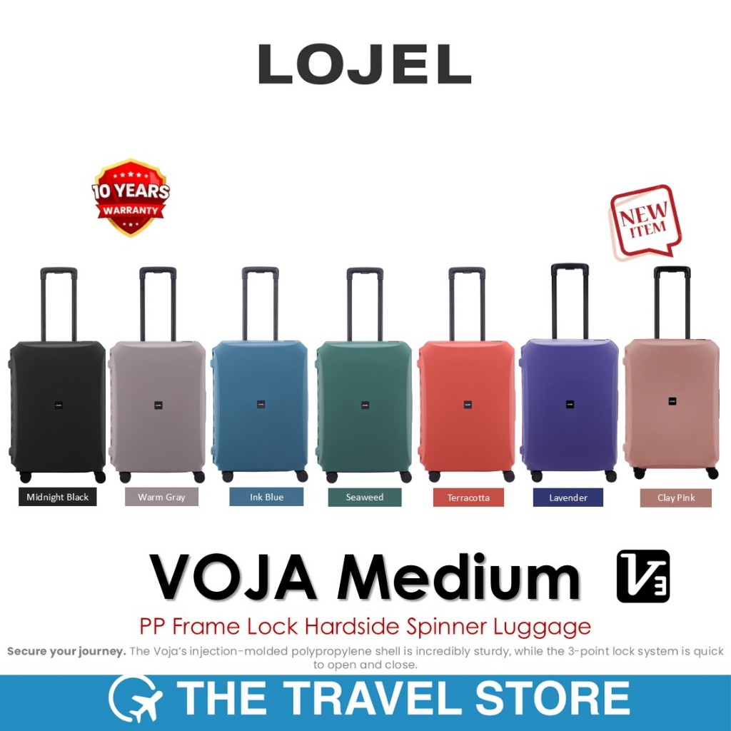 Lojel VOJA Medium PP Frame Lock Hardside Spinner Luggage 26" กระเป๋าเดินทาง รับประกัน 10 ปี*