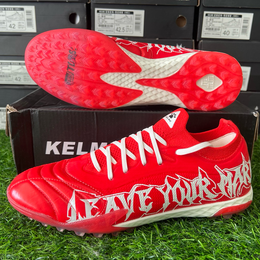 ร้อยปุ่ม รองเท้าฟุตบอล (เคลเม่) Kelme X TLSS TF ตัวท๊อป หนังจิงโจ้