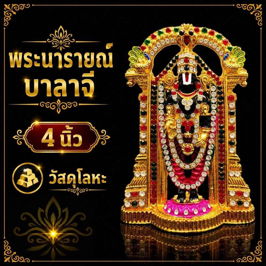A&R Tewa Bucha พระนารายณ์บาลาจี4นิ้ว(สุ่มสี)