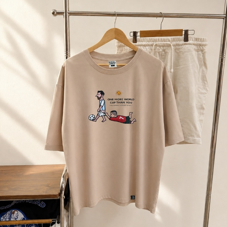 LAIZEN เสื้อยืด Oversize ทรงหลวม รุ่น That Ass Has World Cup  สายฟุตบอล ผ้า cotton 100% ใส่ได้ทั้งชายหญิง