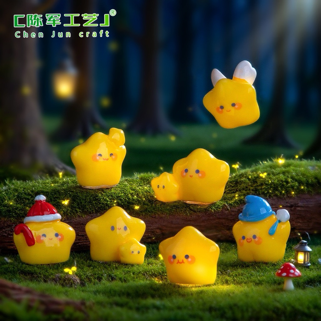 มาใหม่ พร้อมส่ง ตุ๊กตาจิ๋ว - ดาว1ชิ้น ตกแต่งสวน เรซินDIY ดาวน่ารัก
