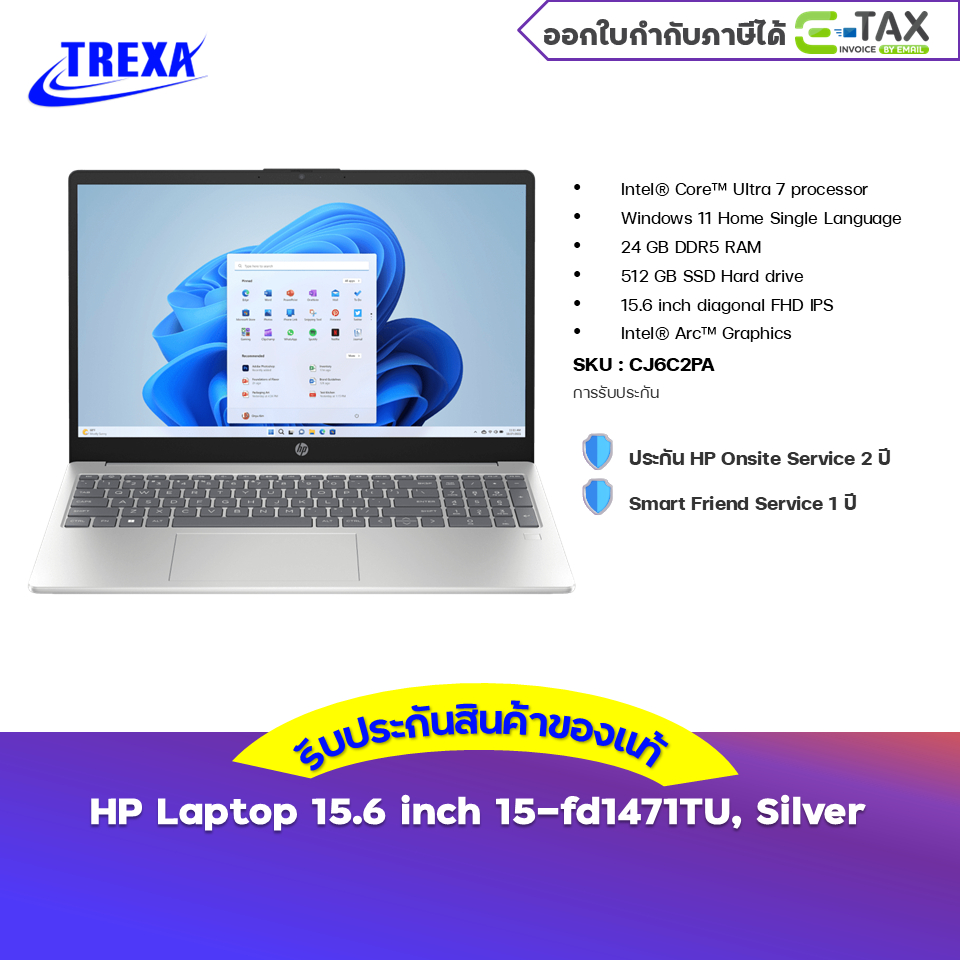 Notebook HP Laptop 15.6 inch 15-fd1471TU (CJ6C2PA)