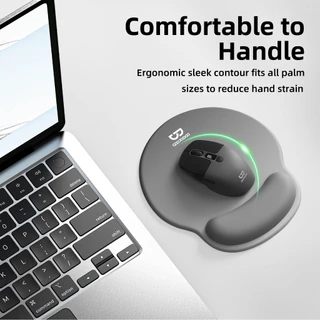 GOOJODOQ Triple Connectivity Mouse 2.4GHz & Dual Bluetooth Silent Ergonomic Design with LED Display and DPI Adjustment