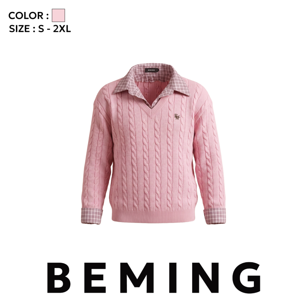 Bemingtop1123(S-2XL)-BMG Cable Knit Shirt – รูปที่ 4