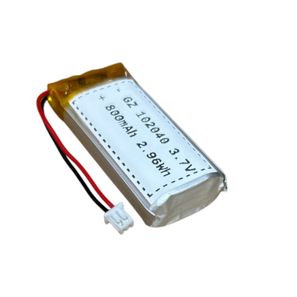 102040 jst 1.25 3.7v 800mAh สำหรับอุปกรณ์ขนาดเล็ก mp3 mp4 ลำโพงบลูทูธ แบบ 2 สาย