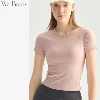 [New in Jul] - WellBuddy เสื้อออกกำลังกายผู้หญิง เสื้อทับสปอร์ตบรา ยืดหยุ่น ระบายอากาศดี (Mellow Curve Tee)