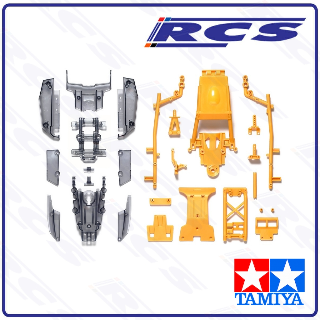 New TAMIYA 47535 DT-04 C PARTS (CLEAR SMOKE)/ F PARTS (CAMEL YELLOW)