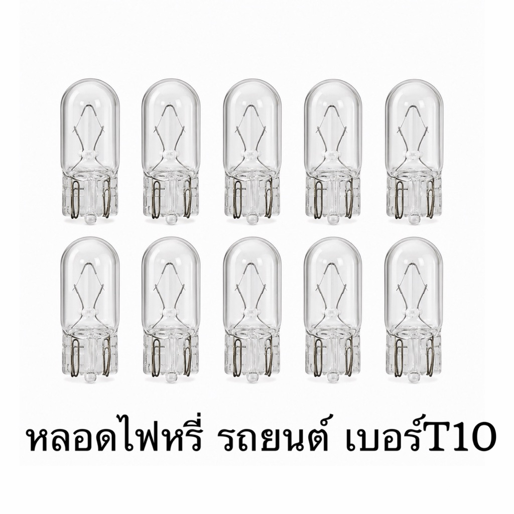หลอดไฟหรี่รถยนต์ T10 หลอดใส