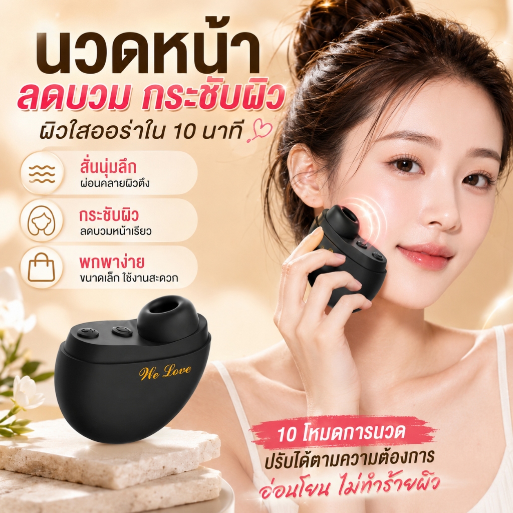 🔥 เครื่องดูดสิวหัวดำ ⭐เครื่องนวดหน้า ชาร์จ USB นำไอออนเข้าเซรั่ม ช่วยผิวดูดซับคอลลาเจน พกพาสะดวก