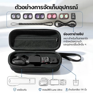 กระเป๋าเก็บ Insta360 Luna Ultra เคสป้องกัน Hard Case EVA กล่องเก็บกล้อง พกพา กันกระแทก กันรอย กันน้ำ สำหรับถ่ายภาพ Outdo
