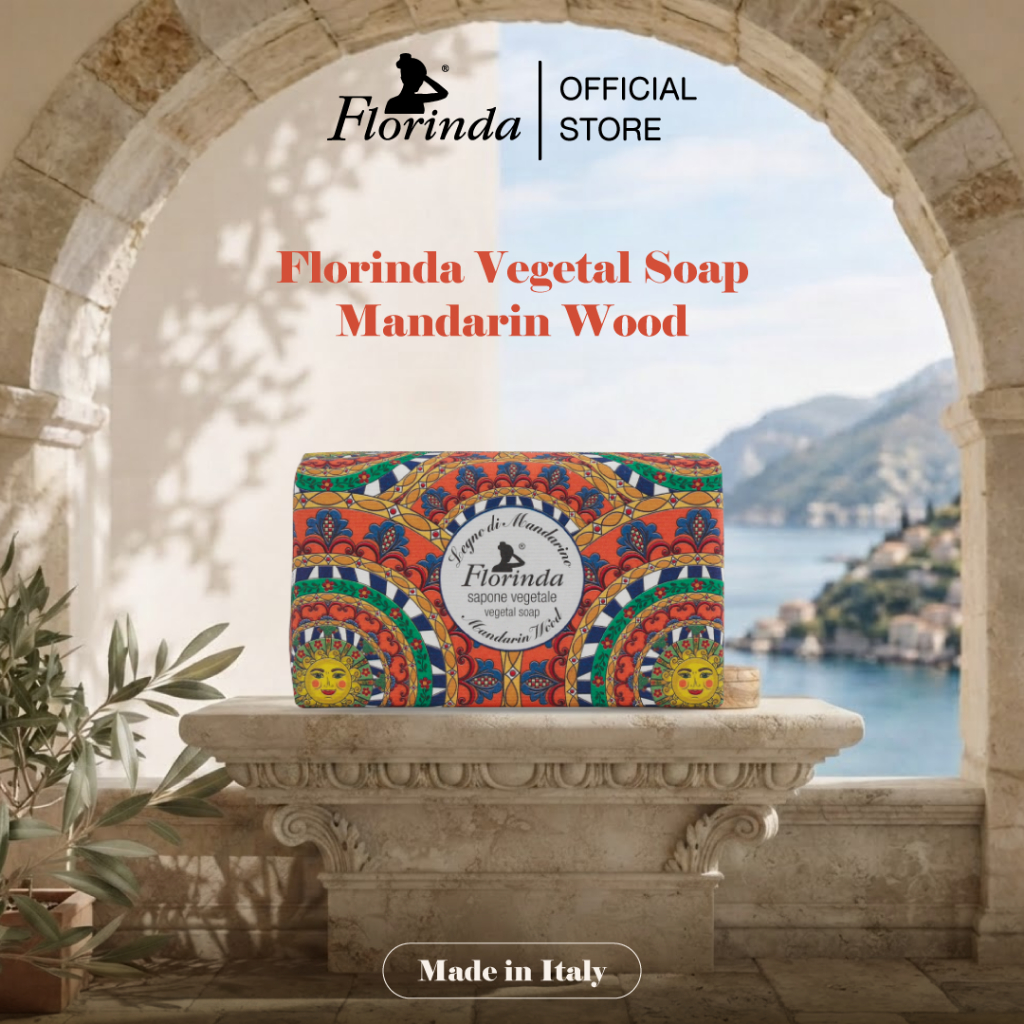 Florinda Vegetal Soap Mandarin Wood สบู่ก้อน กลิ่นแมนดาริน วูด 200g (10FR00010)
