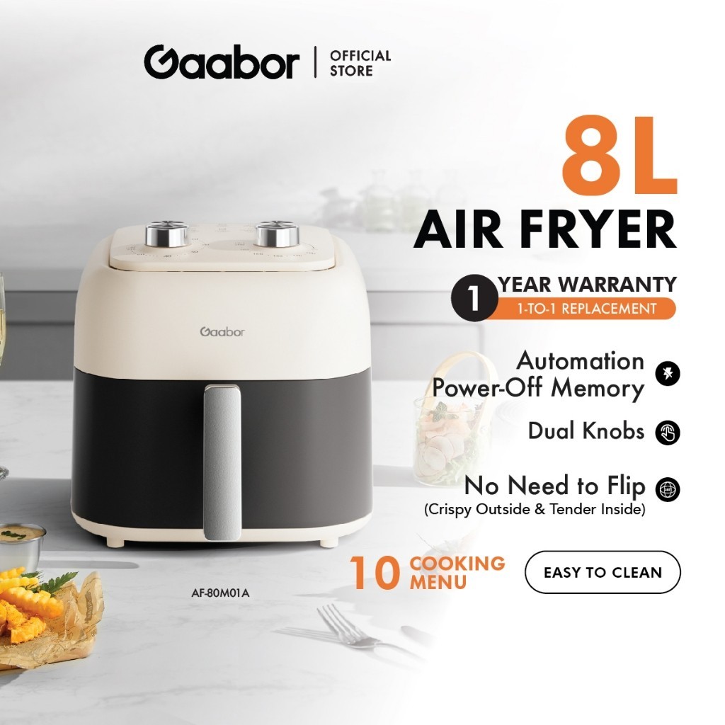 Gaabor หม้อทอดไร้น้ำมัน อเนกประสงค์ ขนาด 8 ลิตร รุ่น AF-80M01A