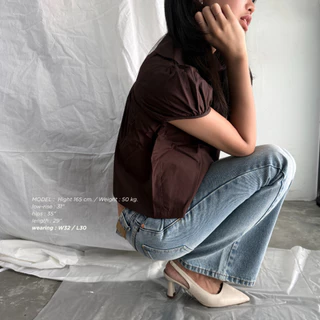 [ PAPADON'TCRY ] - Extra Low-Rise Flared Jeans กางเกงยีนส์ขาม้าเอวต่ำมาก