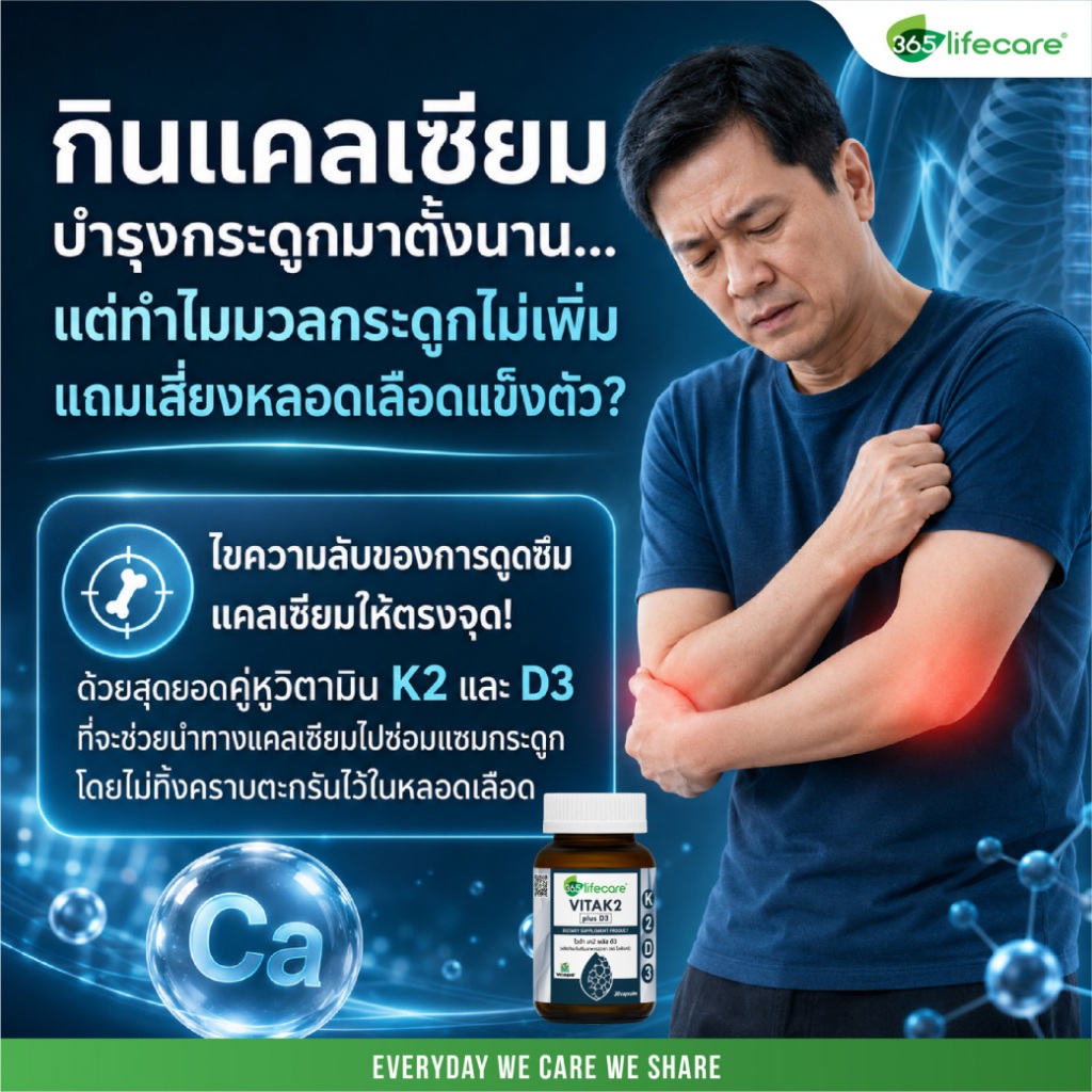 365Lifecare Vita K2 Plus D3 30แคปซุล. 365 ไลฟ์แคร์ ไวต้า เค2 พลัส ดี3 365wecare
