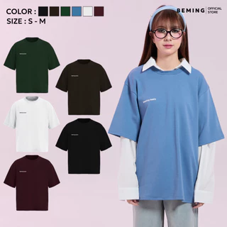 Bemingtop1245(S-M) - Beming basic oversize - เสื้อยืดโอเวอร์ไซซ์ดีไซน์มินิมอล ดีเทล beming basic