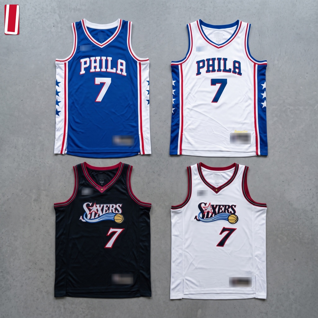 Jaylen Brown [76ers] เสื้อบาสเกตบอล  Basketball Jersey แบบอัดร้อน HOT PRESS  1
