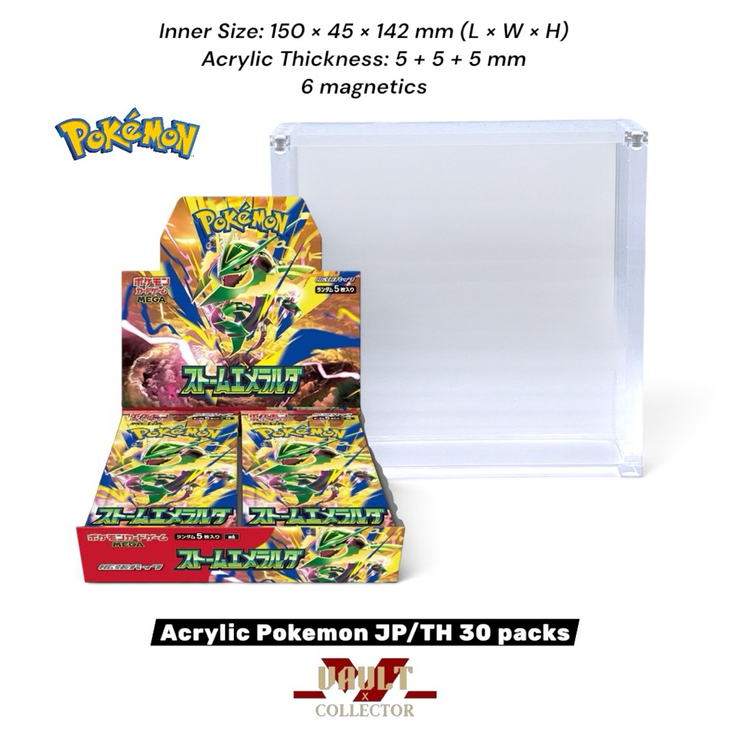 Acrylic Pokemon กล่องอะคริลิก  (Pokemon Booster Box TH/JP - 30 packs)