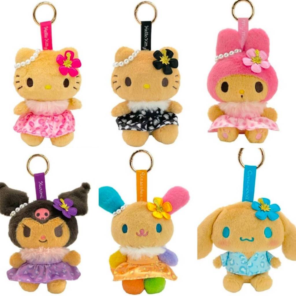 แท้ พร้อมส่ง พวงห้อยกระเป๋า Sanrio Hawaii Tan คิตตี้แทน Kitty My Melody Kuromi Usahana Cinnamoroll