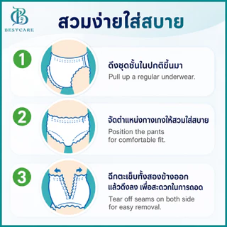 BESTCARE 1ถุง บรรจุ10 ชิ้น ผ้าอ้อมผู้ใหญ่แบบกางเกง ซึมซับเร็ว แห้งสบาย ไม่อับชื้น ✅ ผ่านการรับรองมาตรฐานสากล