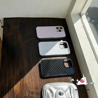 สำหรับ Redmi 15 15C 14C 9 13C 9A 10 12 12C A1 A2 A3 Note 9 14 11 12 8 13 10 Pro เคส IMD ลายจุดสีดำขาวแบบเรียบง่าย