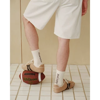 maison KEEPS x Mustard | Crew Socks | ทอโลโก้ maison และ Mustard