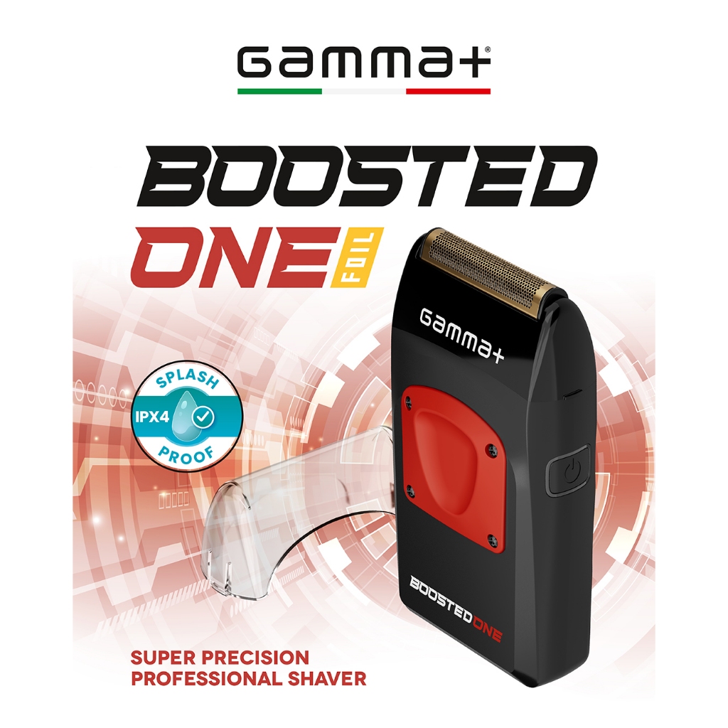 [ GAMMA+ Boosted One Foil ] เครื่องโกนหนวดมืออาชีพ มอเตอร์ 9000 RPM ใบมีด Gold Titanium โกนเรียบชิดผ