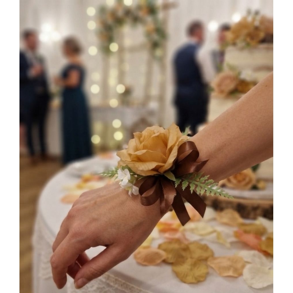สายรัด​ข้อมือ​เพื่อน​เจ้าสาว​ ดอกไม้​แห้ง​