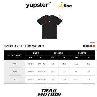 yupster women's Trail Motion Running T-Shirt เสื้อวิ่งของผู้หญิง แขนสั้น รุ่นเทรลโมชั่น