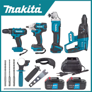 MAKITA ชุด SET 4 ไร้สาย (สว่านไร้สาย +บล็อกไร้สาย+สว่านโรตารี่ไร้สาย+เครื่องเจียรไร้สาย) สินค้าครบพร้อมใช้งาน รุ่น 359V