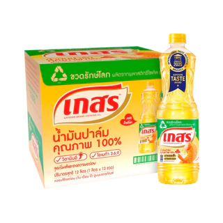เกสร น้ำมันปาล์ม 1 ลิตร (ยกลังx12ขวด)