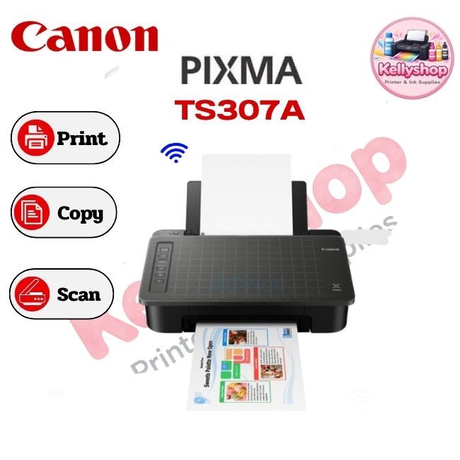 Printer  (เครื่องพิมพ์ไร้สาย) CANON TS307a WIRELESS WITH SMARTPHONE COPY