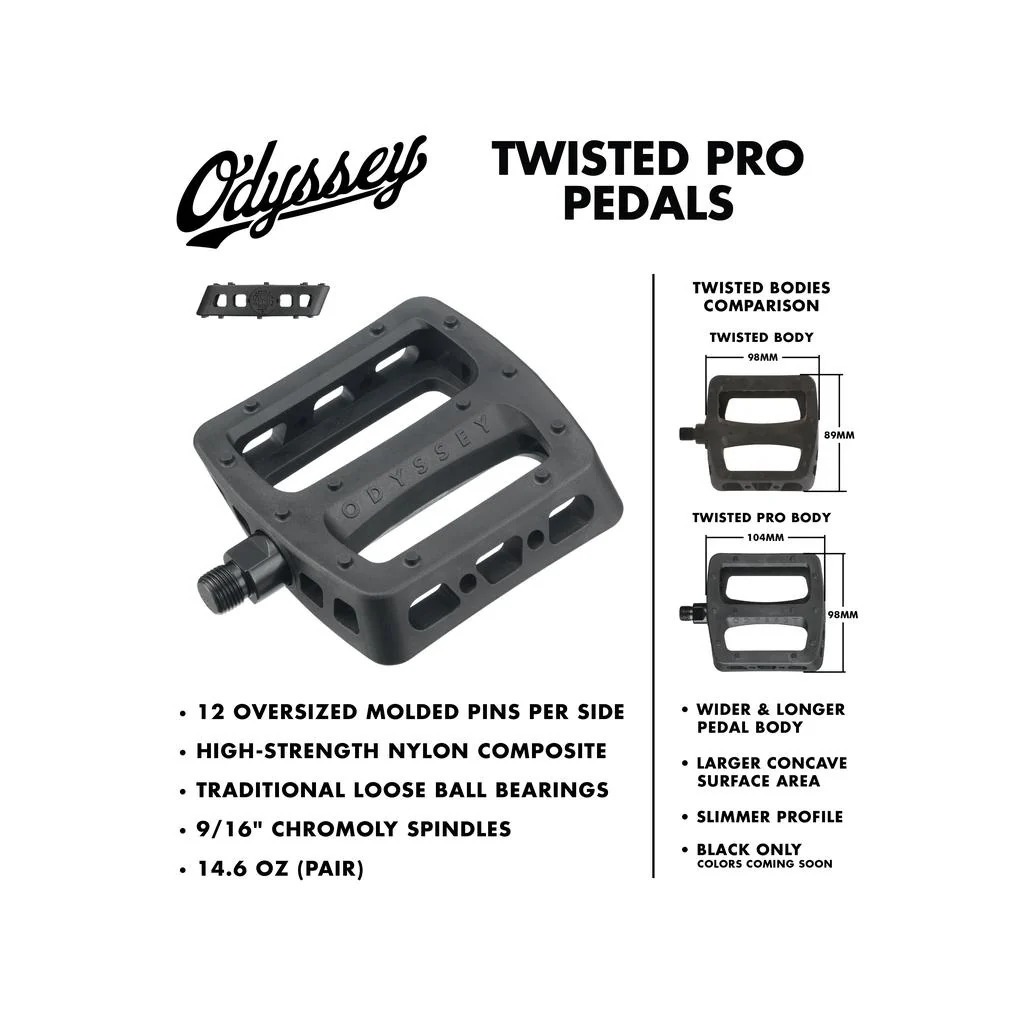 บันไดจักรยาน (Pedals) Odyssey Twisted Pro Pedals - Black 🛠️⚡