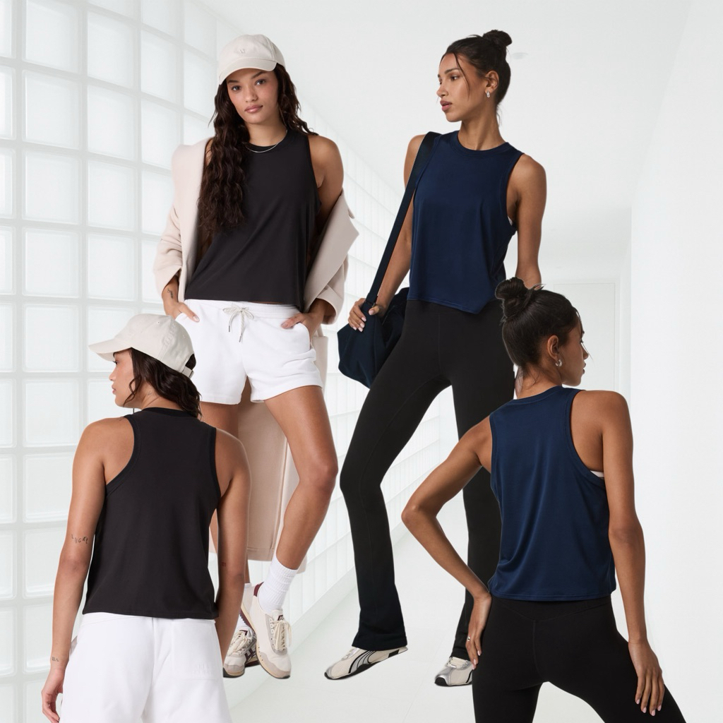 VUORI : Energy Top เสื้อแขนกุด คอกลม สีพื้น