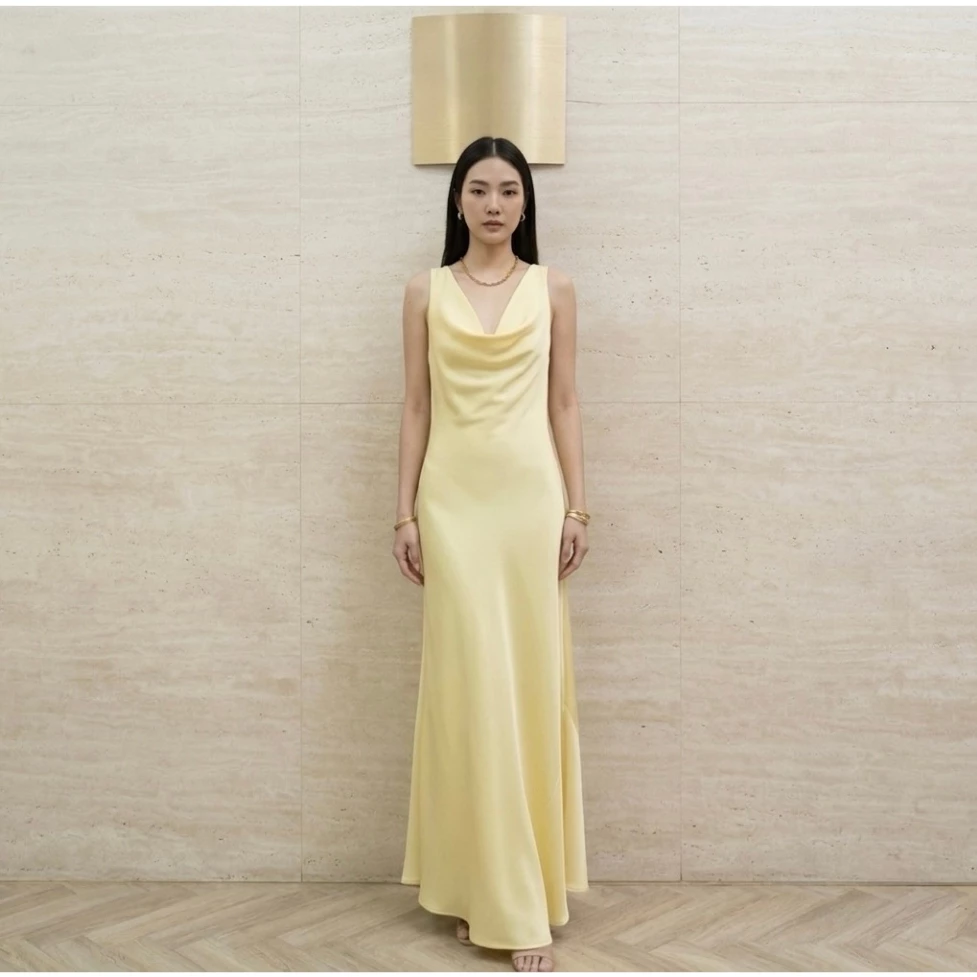 colourblockmatter - Hannah Dress เดรสออกงาน เดรสไปงาน เดรสซาติน มี 4 สี